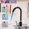 LED Water Tap Faucet 3 Color Change Water Stream Mixer Temperature Sensor for Sink Bathroom Kitchen