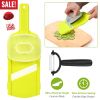 Mandolin Slicer Double-edged Ceramic Vegetable Slicer w/ Bonus Hand Guard Ceramic Peeler