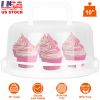 10in Cake Storage Container with Handle Plastic Cake Box Cupcake Storage Box Container Carrier